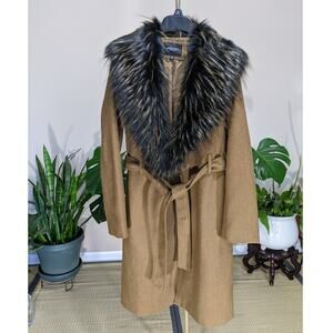 nwot Brave soul faux fur long coat.